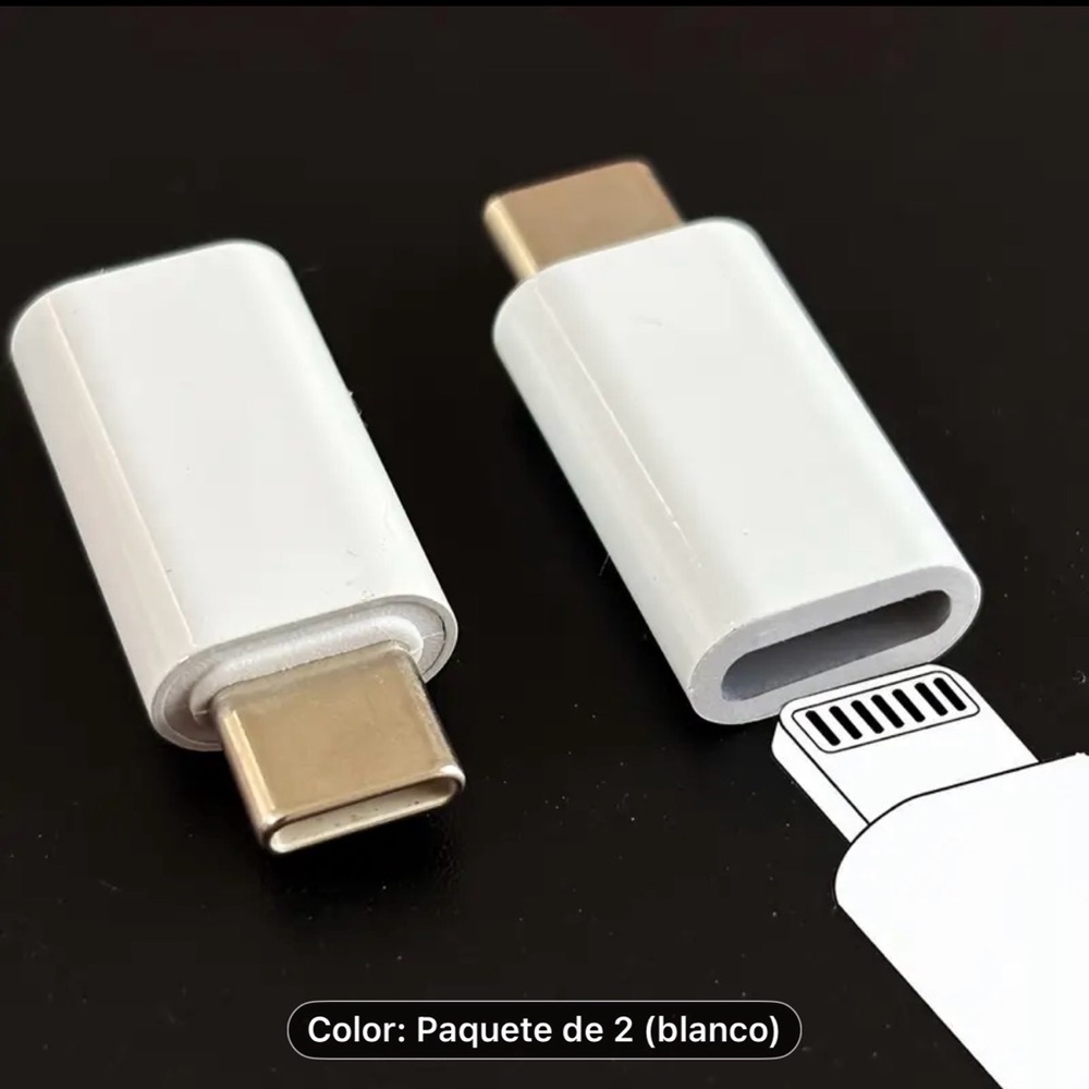 Lightning Adapter to USB,C Compatible With iPhone Charger 15/16/17 Interfaz C